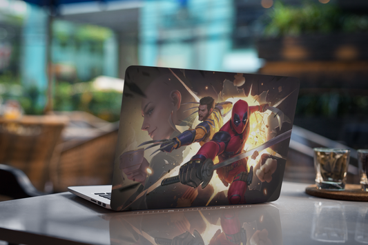 Deadpool animated gaming laptop skin for marvel lovers