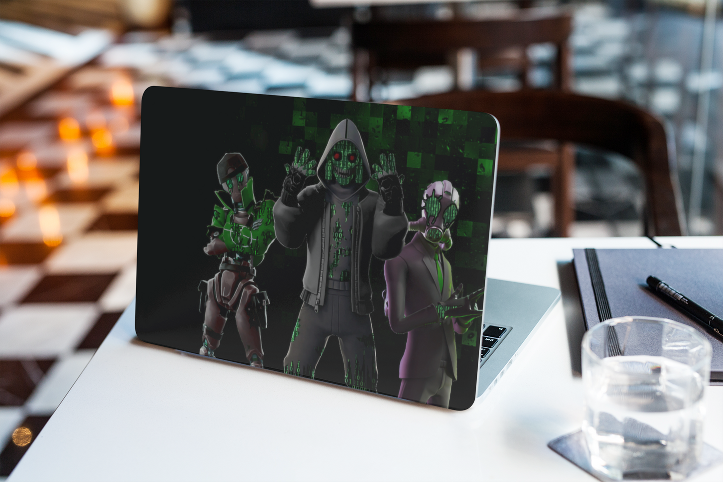 Gaming laptop skin in green color